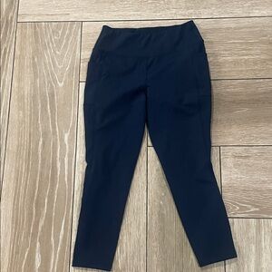 Willit Fleeced Lined Navy Blue Leggings (B)